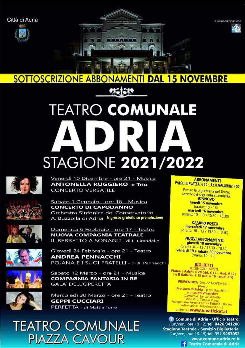 Read more about the article Il teatro è magia… una magia collettiva Stagione di Prosa 2021- 2022