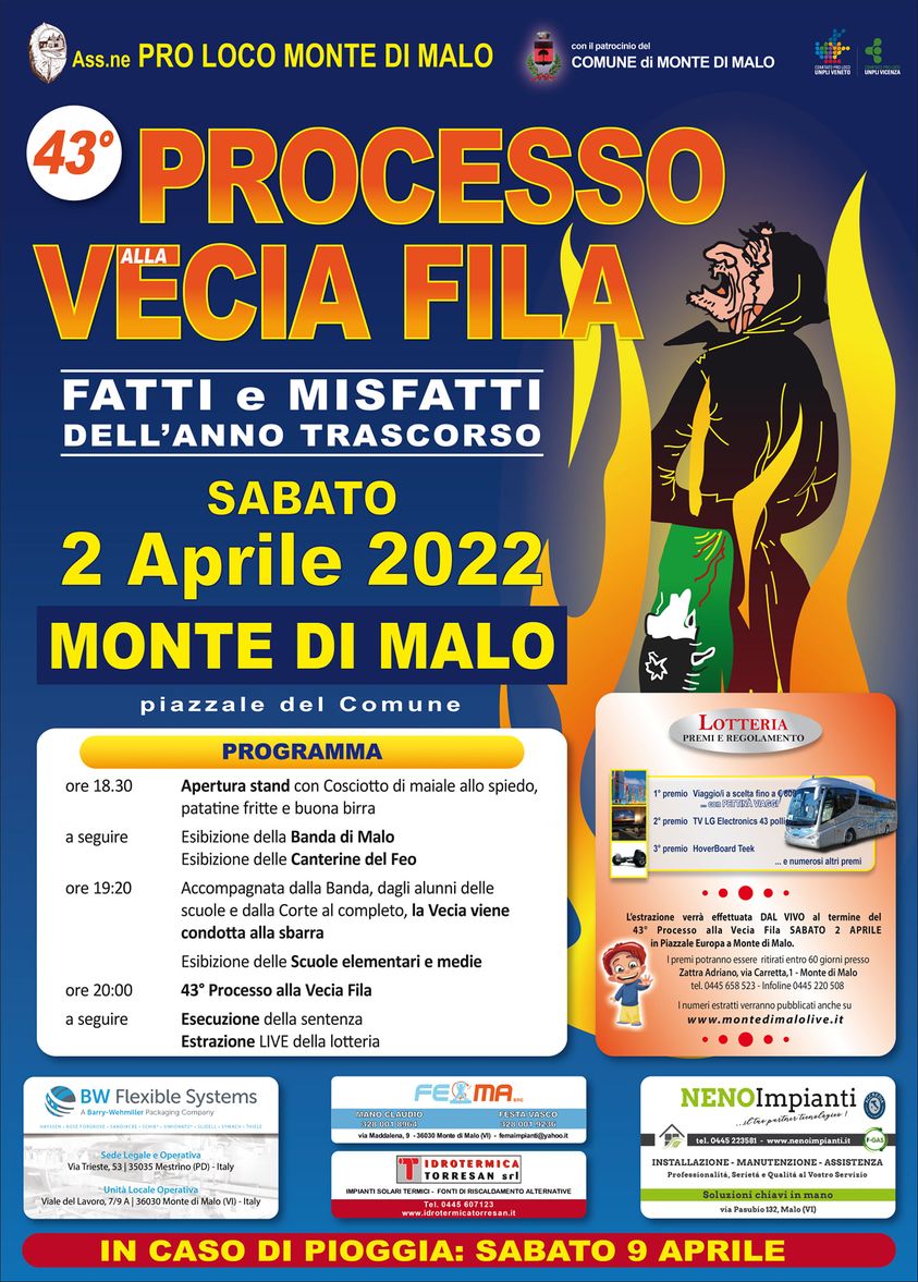 Scopri di più sull'articolo La 43^ edizione del Processo alla Vecia Fila