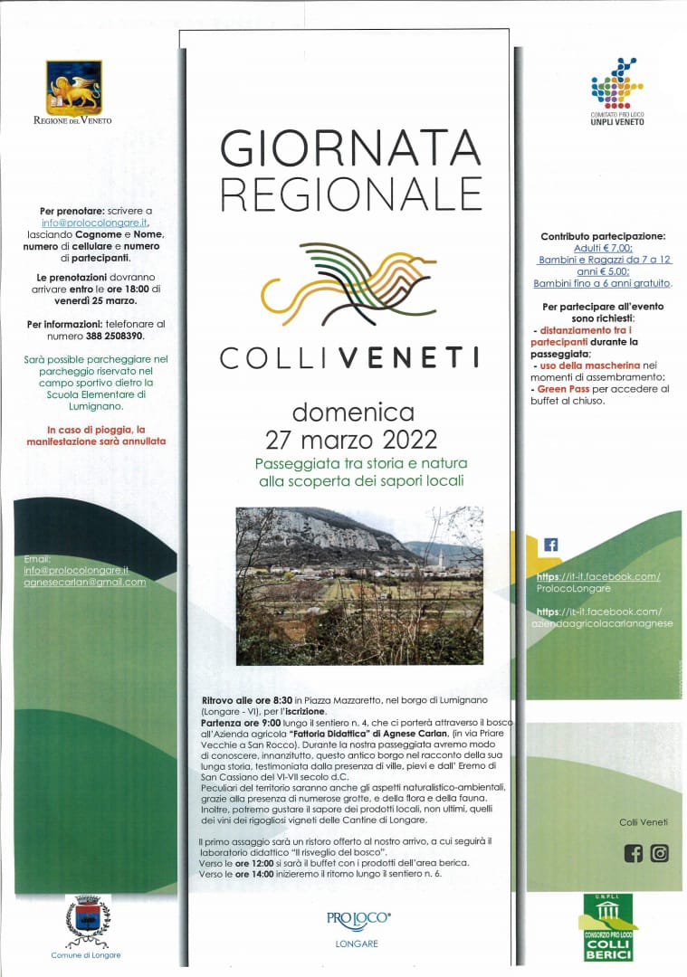 Scopri di più sull'articolo Giornata Regionale per i Colli Veneti – Località Longare