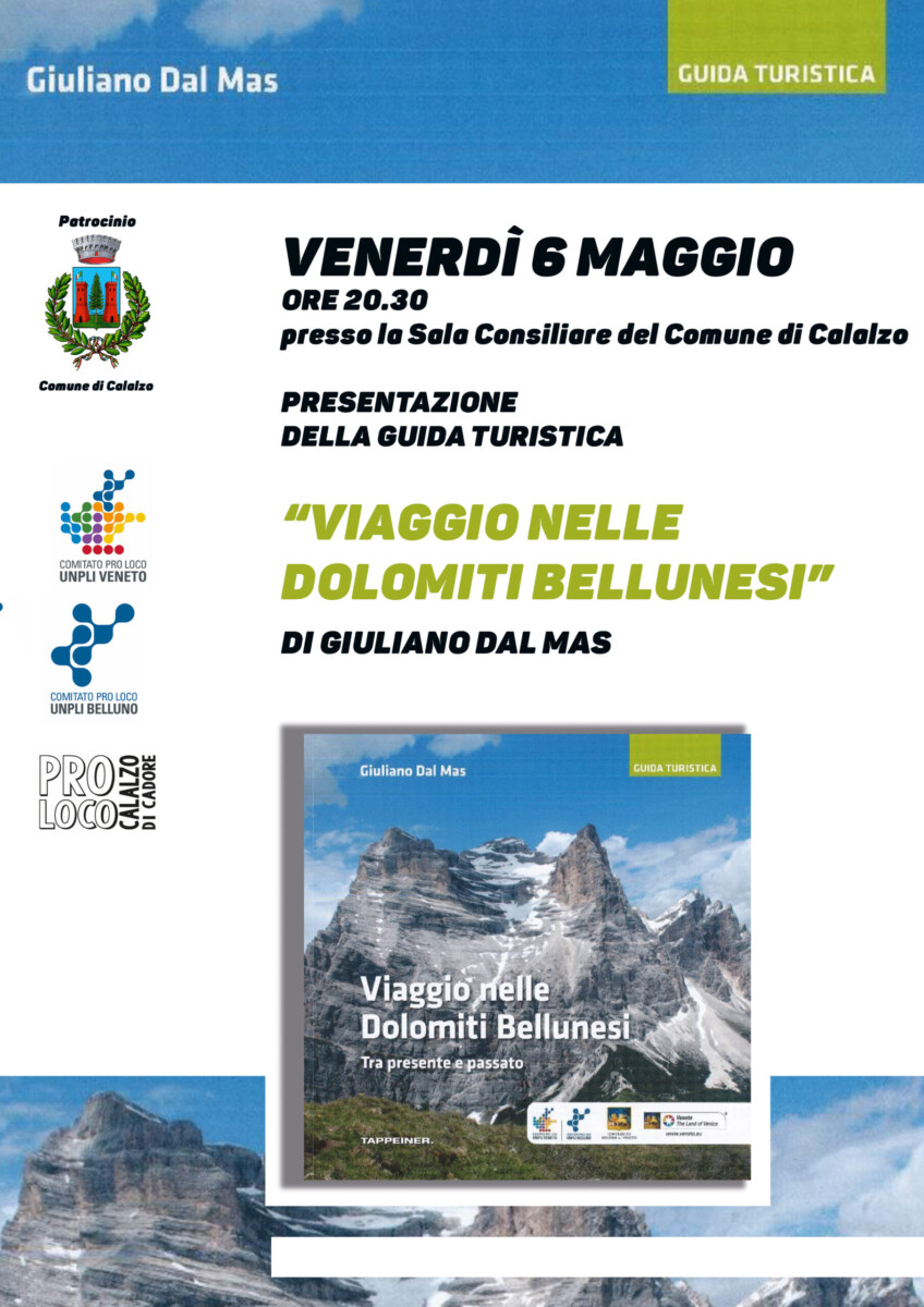 Read more about the article Presentazione Guida turistica ” Viaggi nelle Dolomiti Bellunesi”