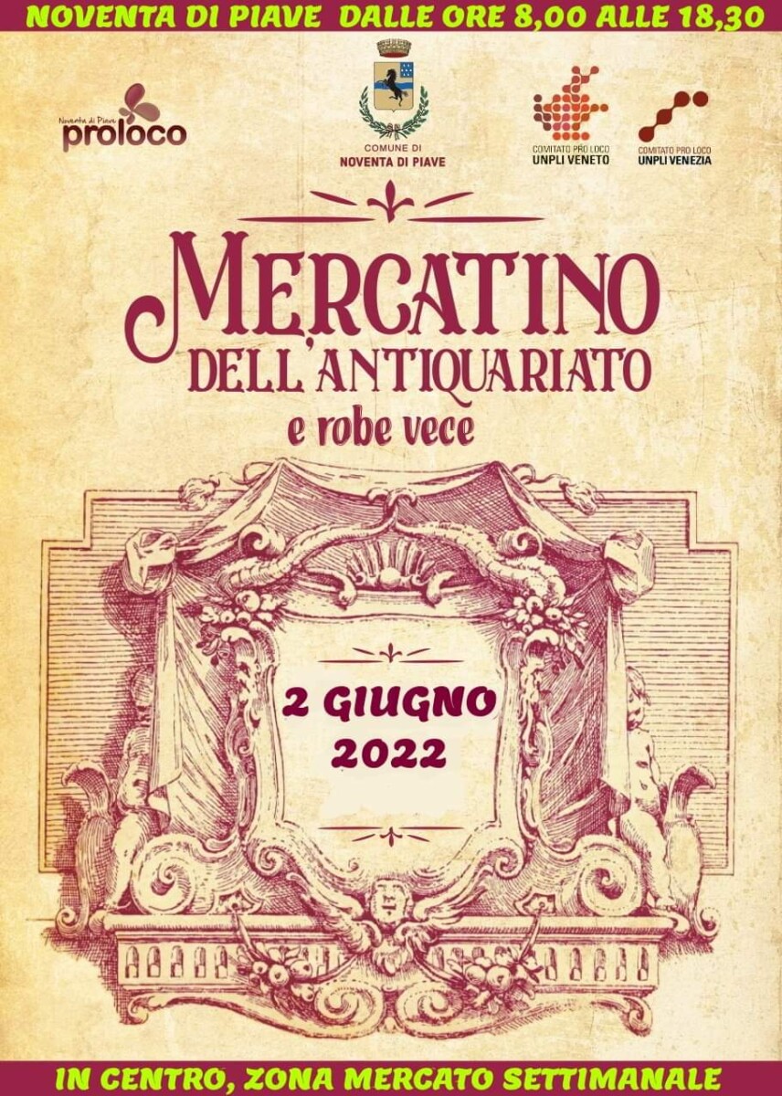 Scopri di più sull'articolo Mercatino dell’Antiquariato e robe vece
