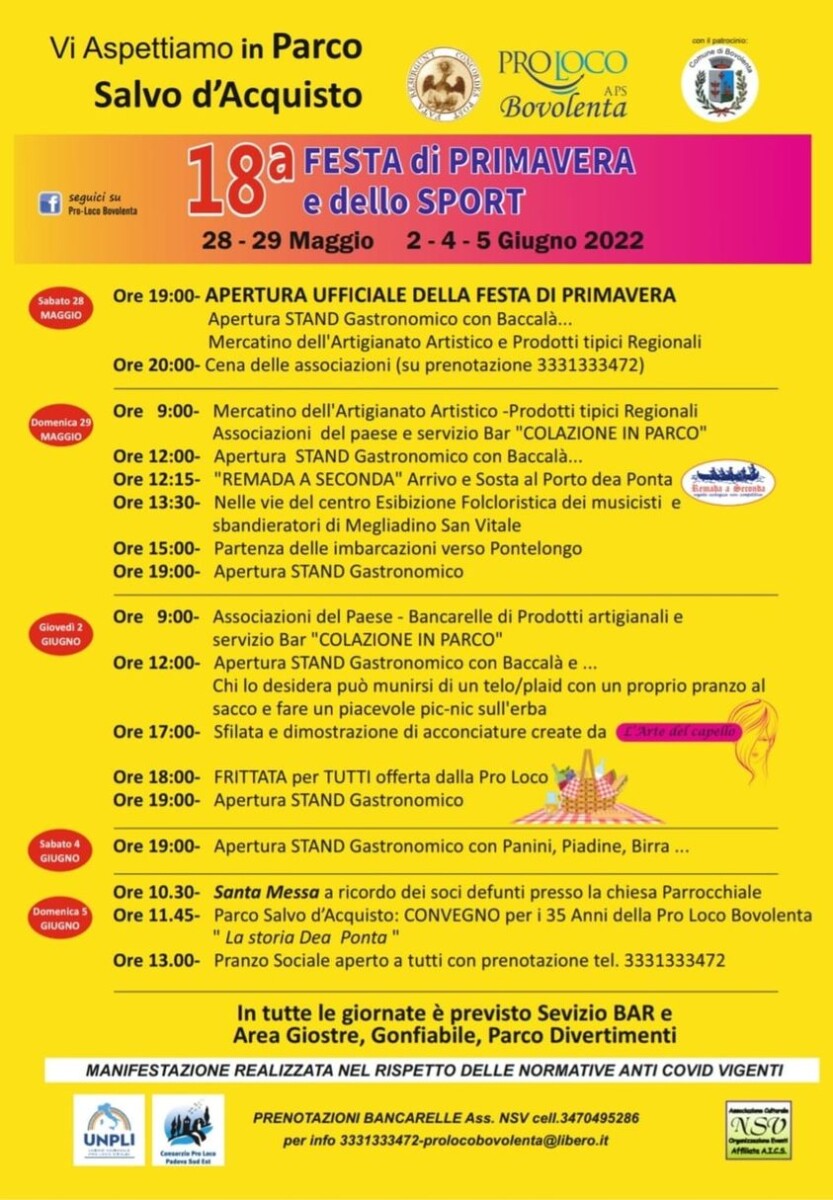 Scopri di più sull'articolo 18^ Festa di Primavera e dello Sport