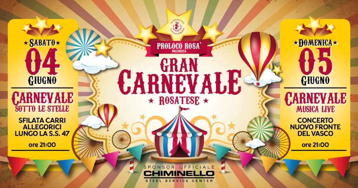 Scopri di più sull'articolo Gran Carnevale Rosatase