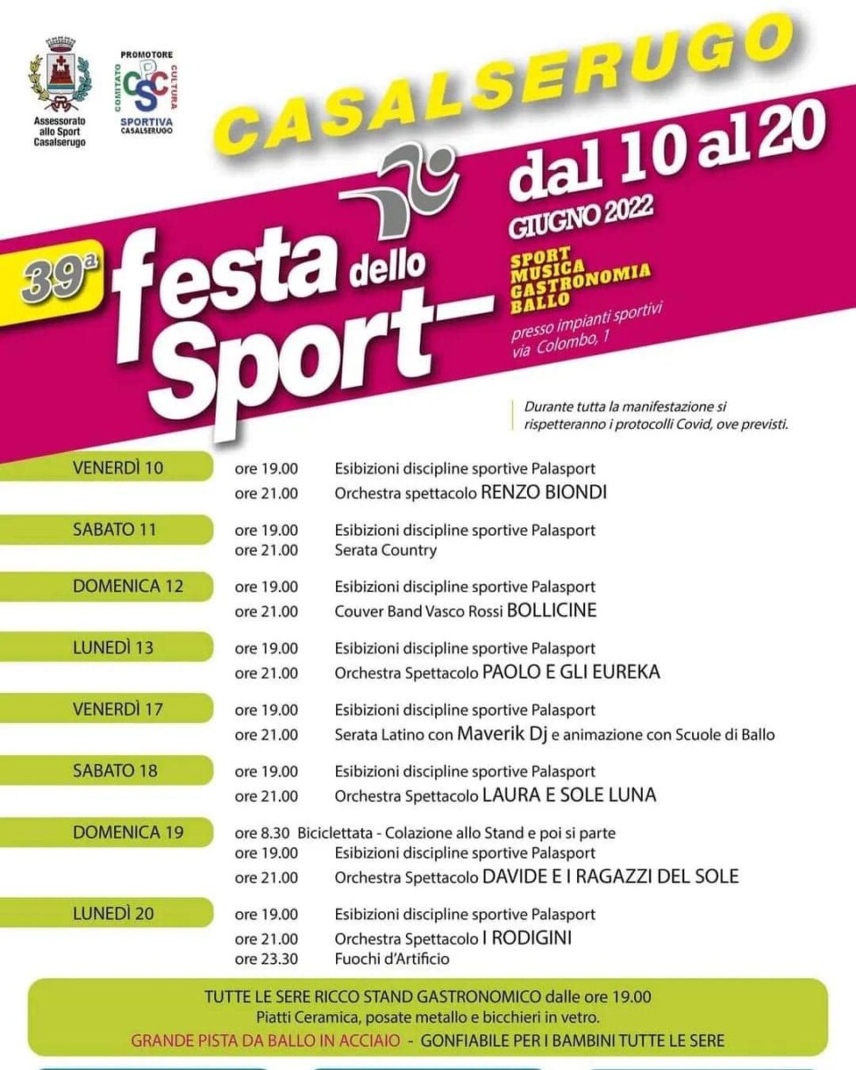 Read more about the article 39^ Festa dello Sport