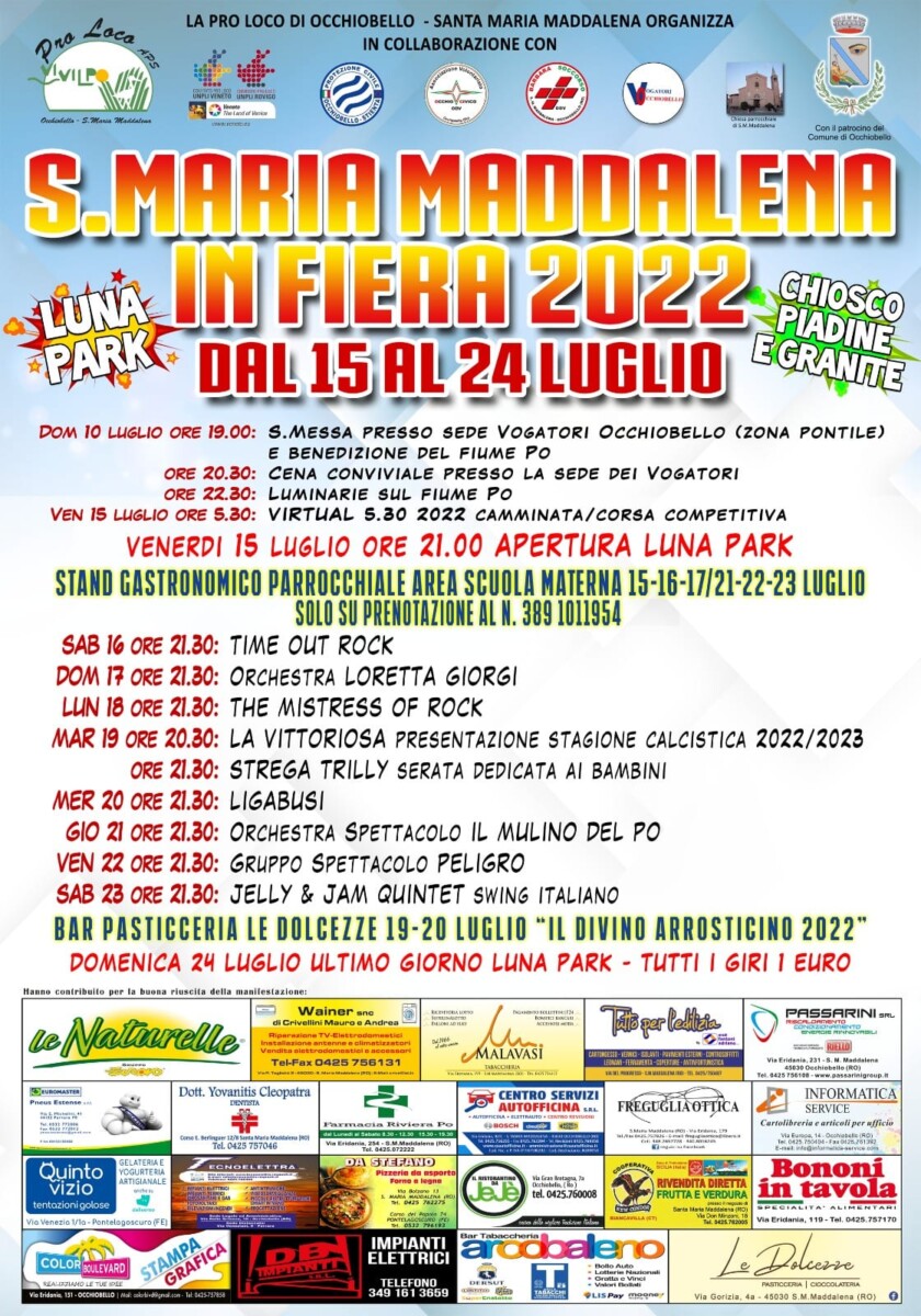 Scopri di più sull'articolo Fiera di Santa Maria Maddalena 2022