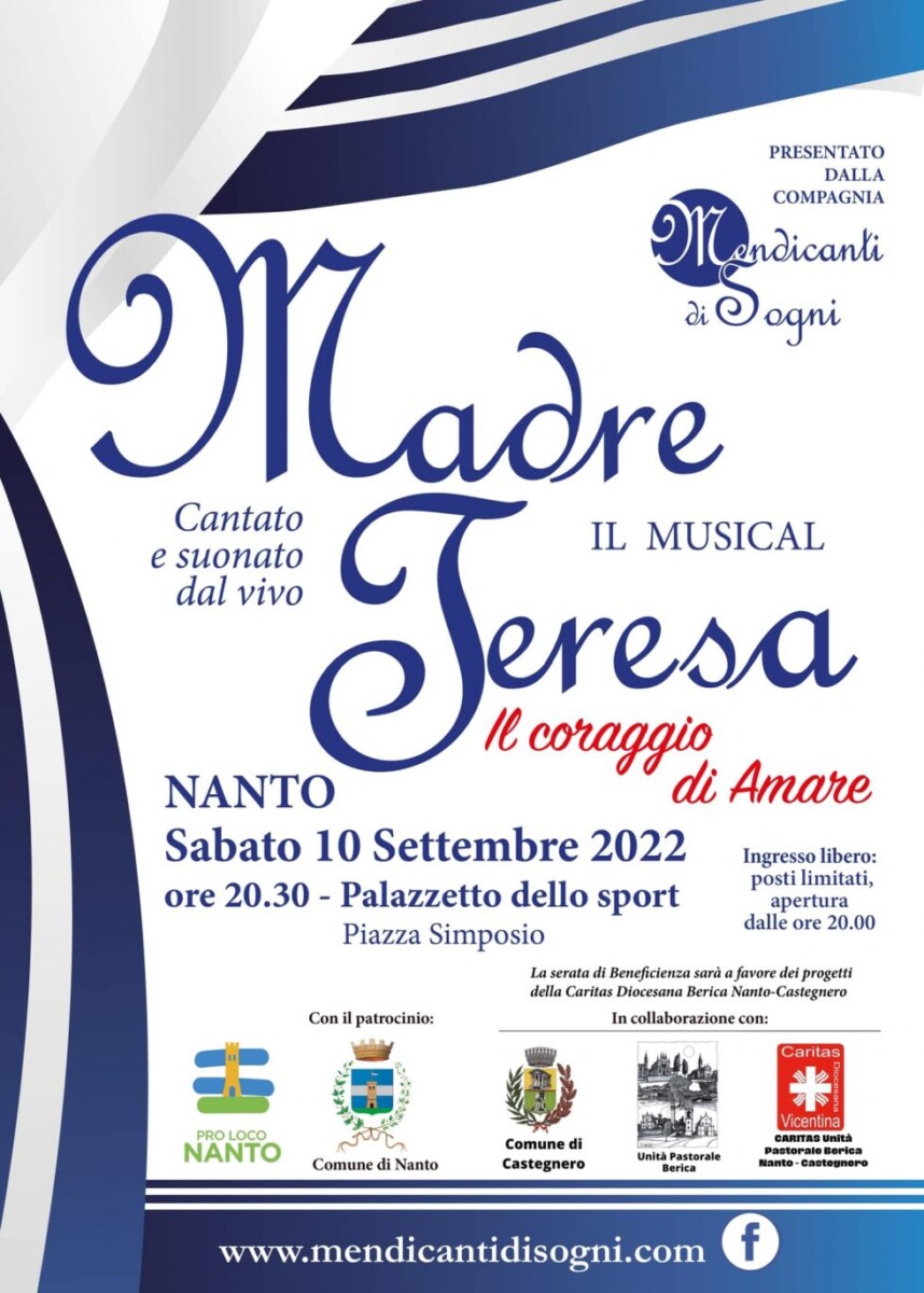 Read more about the article Musical “Madre Teresa, il coraggio di amare” – Nanto