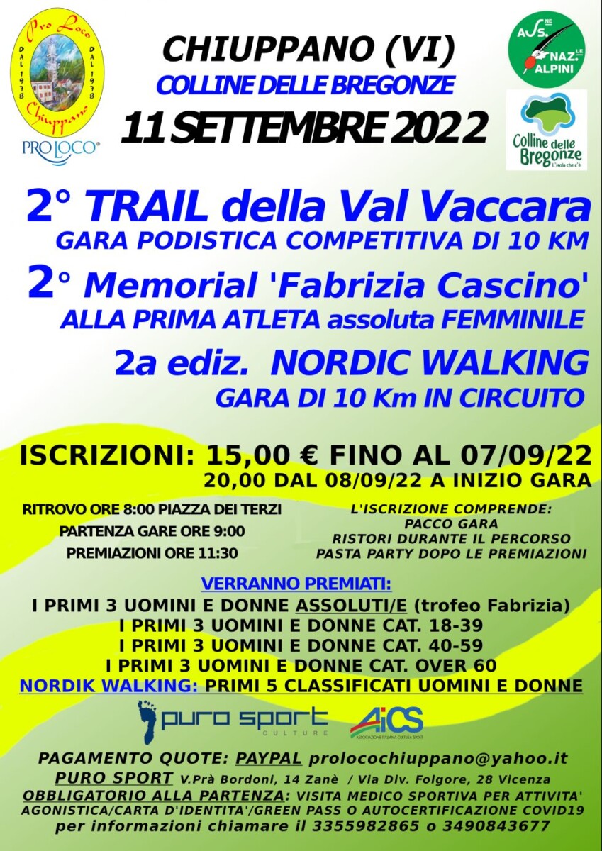 Read more about the article Trail della val vaccara a chiuppano