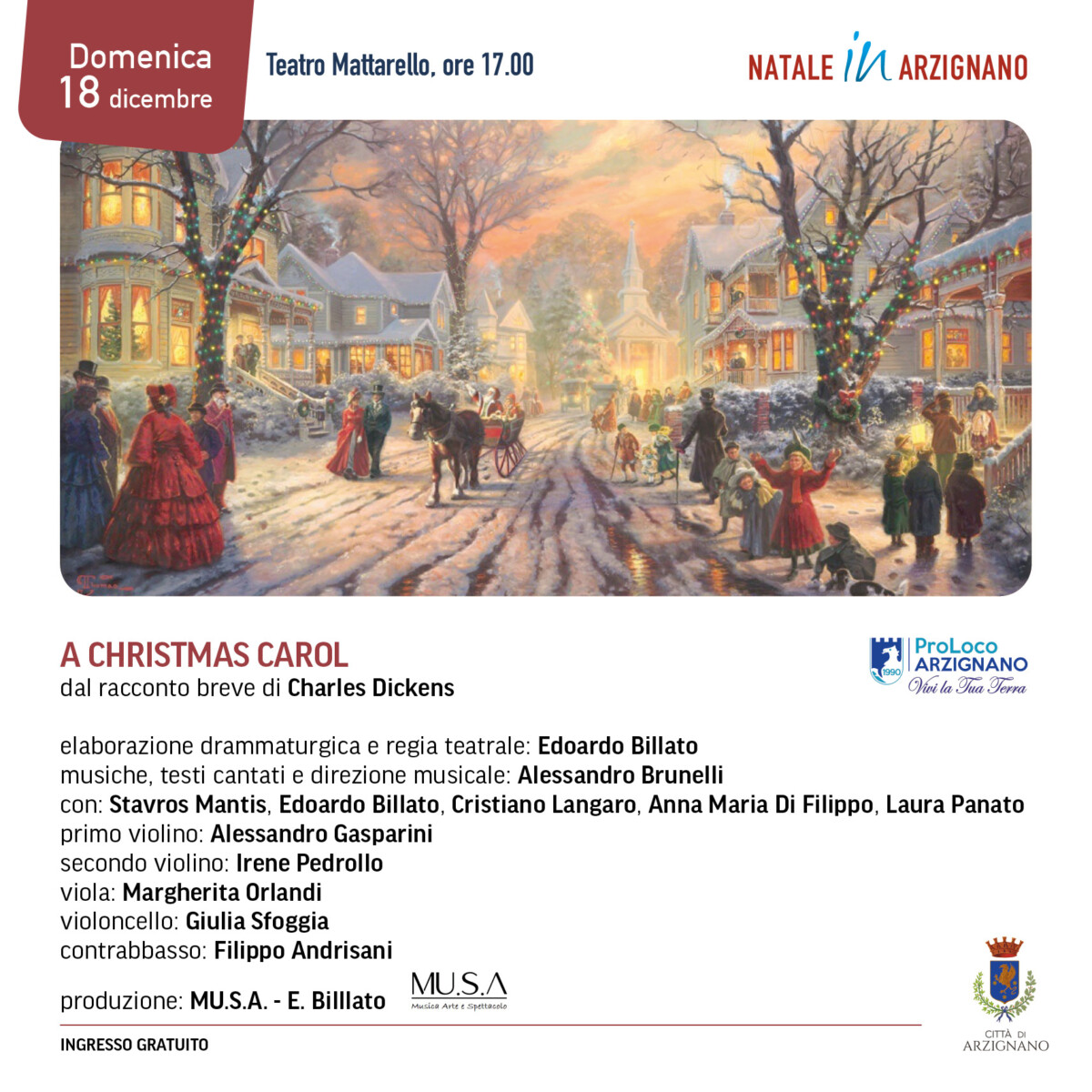 Read more about the article A Christmas Carol – Teatro ad Arzignano