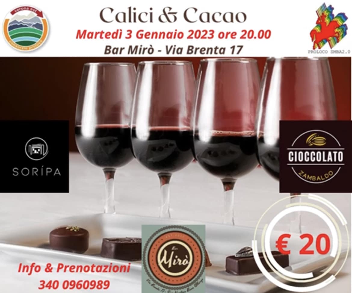 Scopri di più sull'articolo Degustazione “Calici & Cacao”