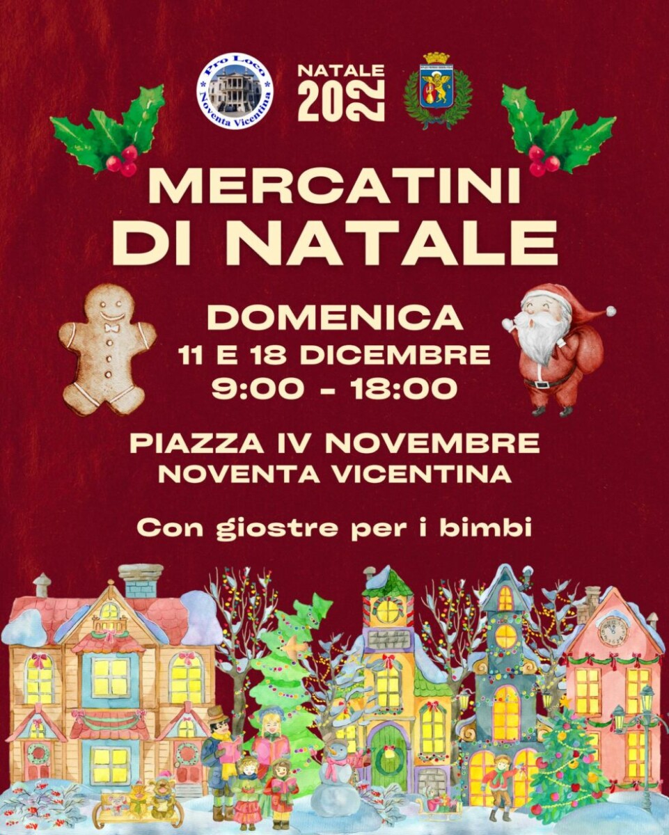 Scopri di più sull'articolo Mercatini di Natale a Noventa Vicentina