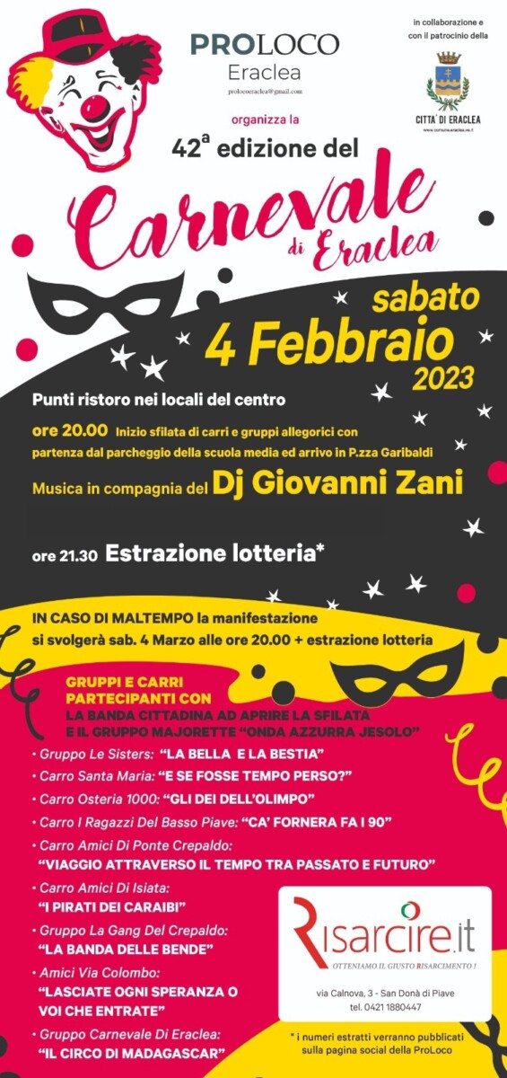 Scopri di più sull'articolo 42^ Edizione del Carnevale di Eraclea