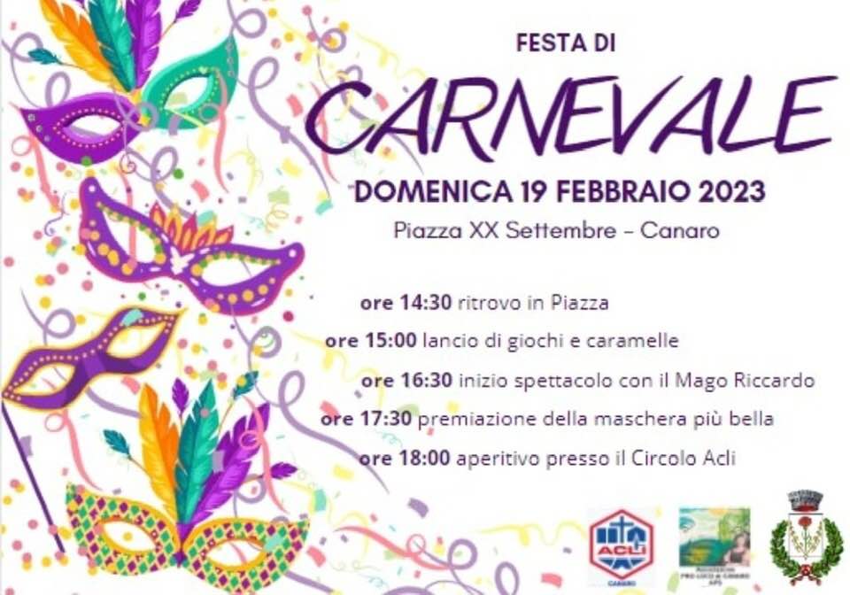 Scopri di più sull'articolo Festa di Carnevale – Canaro