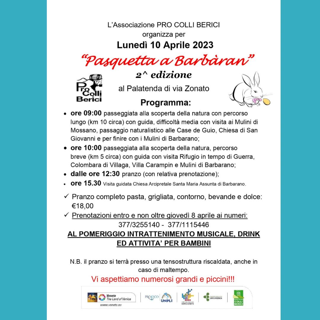 Read more about the article “Pasquetta a Barbaran”
