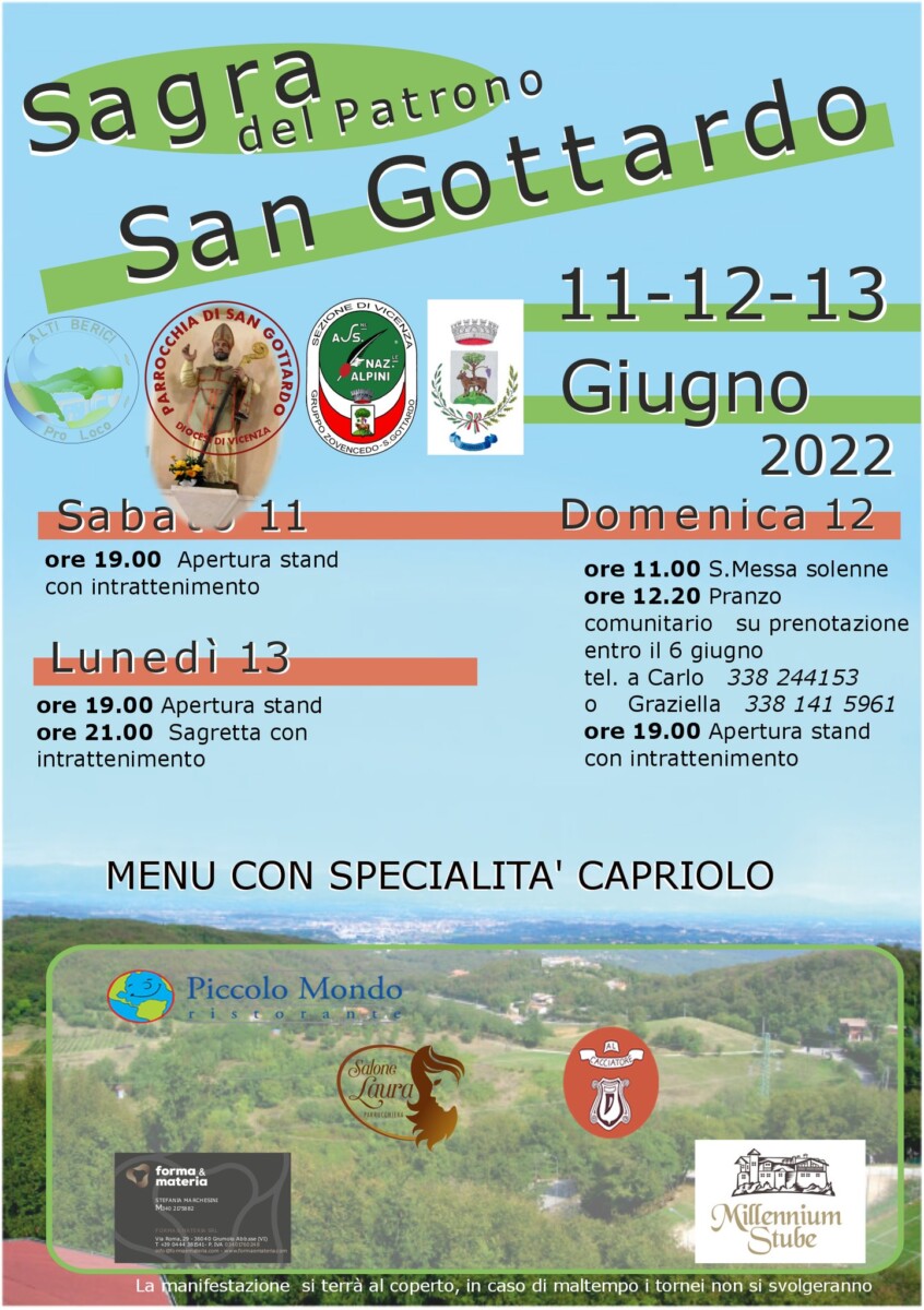 Scopri di più sull'articolo Sagra del Patrono San Gottardo