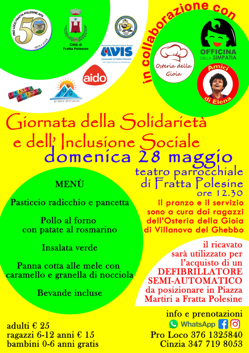 Read more about the article Giornata della Solidarietà e dell’Inclusione Sociale