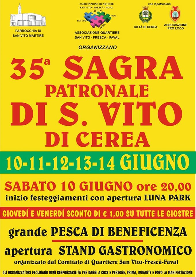 Read more about the article 35^ Sagra Patronale di S. Vito di Cerea