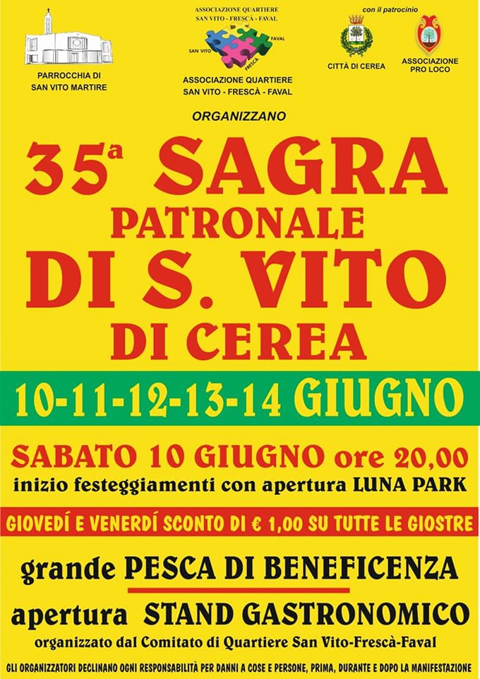 Scopri di più sull'articolo 35^ Sagra Patronale di S. Vito di Cerea