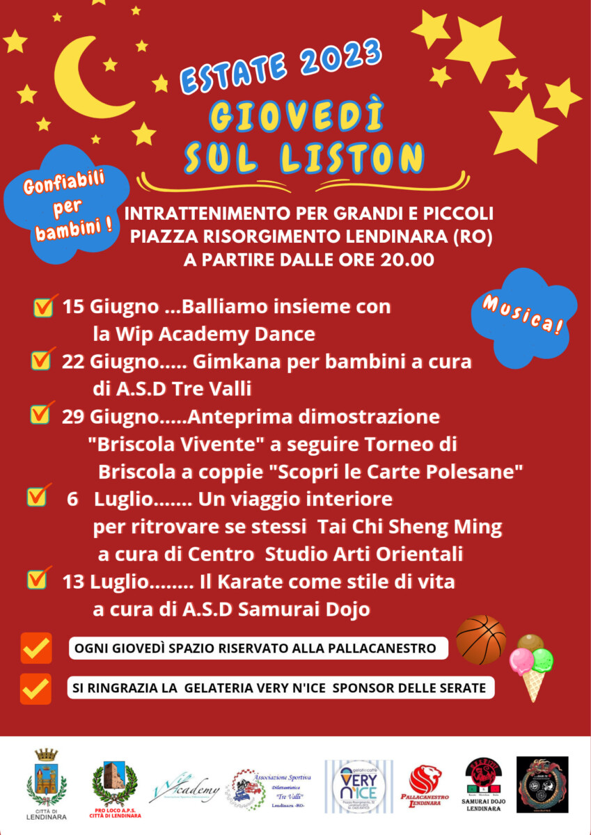 Scopri di più sull'articolo Estate 2023 Giovedì sul Liston