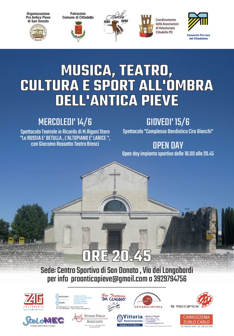 Read more about the article Musica, Teatro, Cultura, e Sport all’Ombra del ‘Antica Pieve
