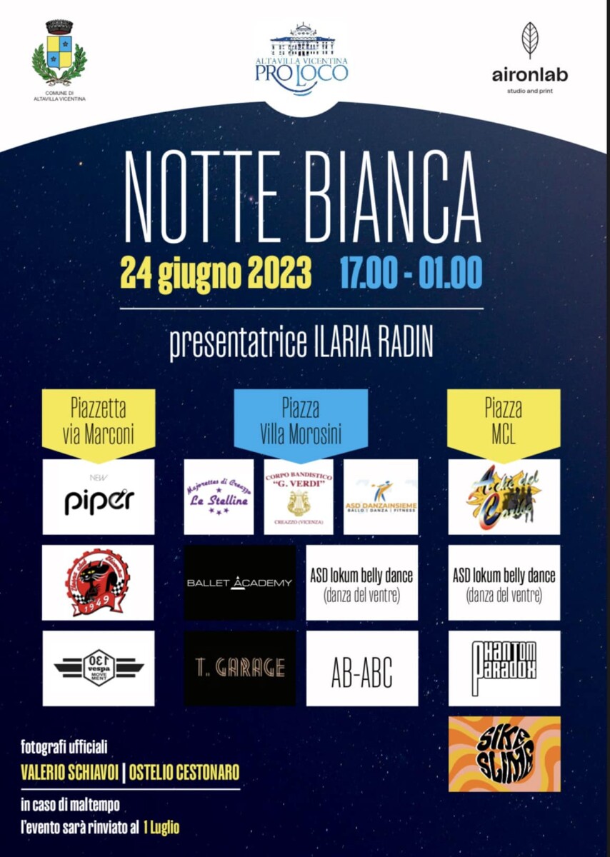 Scopri di più sull'articolo Notte Bianca di Altavilla Vicentina