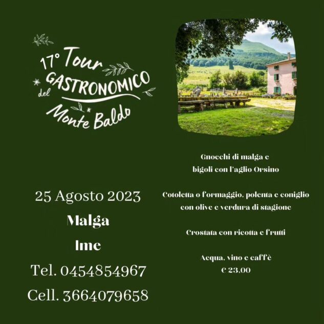 17° Tour Gastronomico Monte Baldo