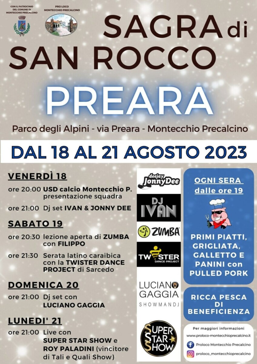 Scopri di più sull'articolo Sagra di San Rocco a Preara