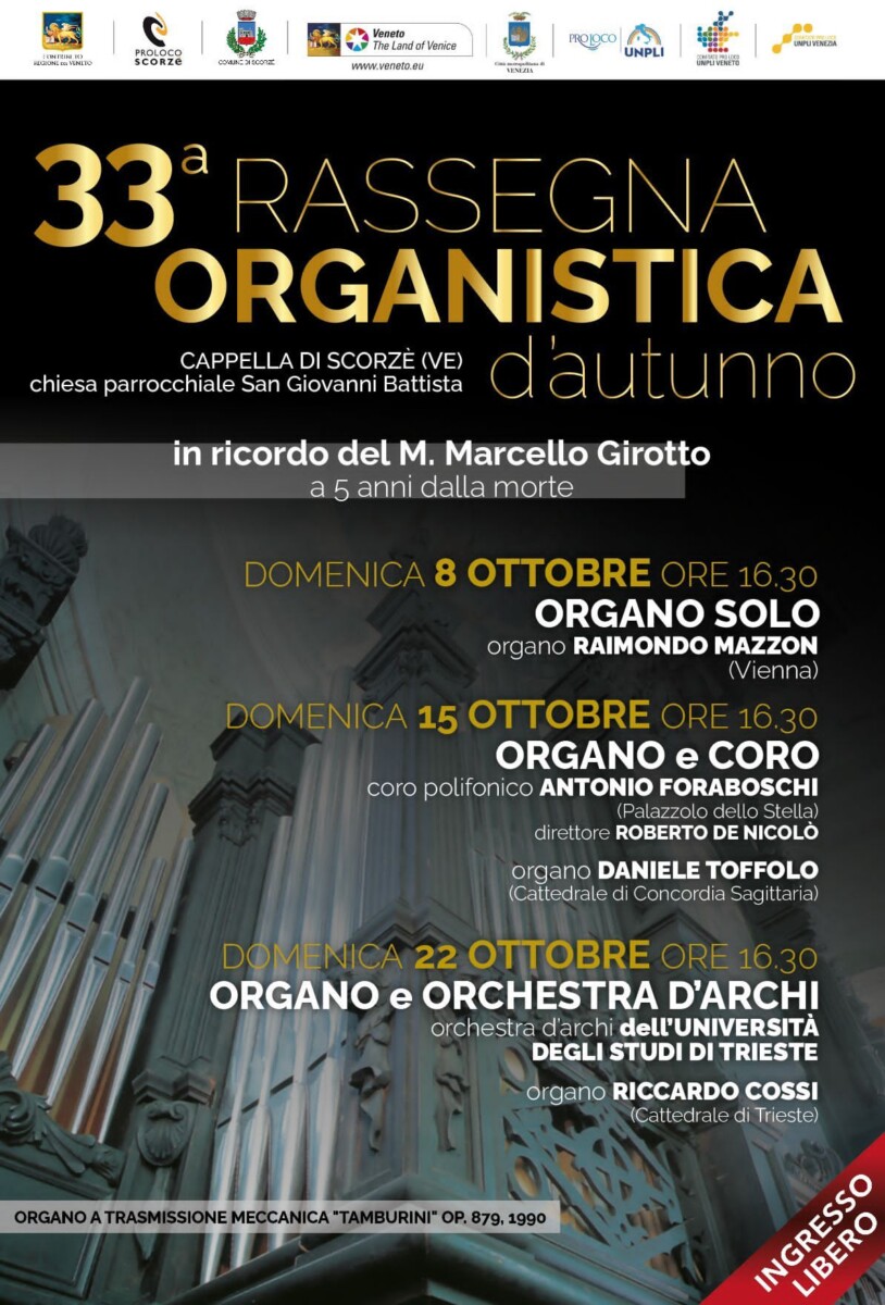 Read more about the article 33^Rassegna Organistica d’Autunno