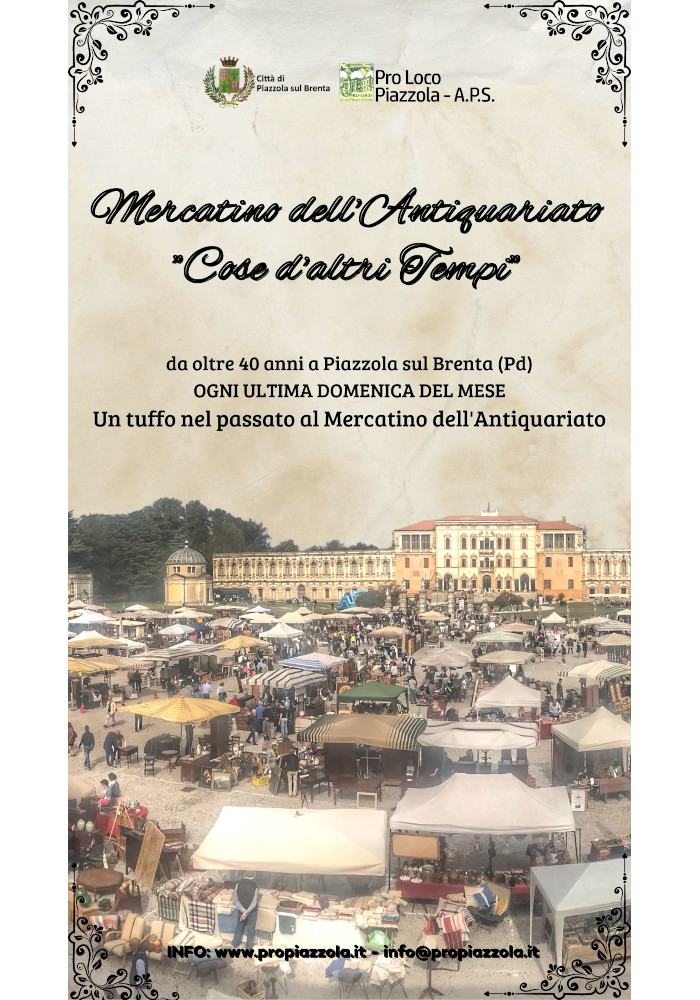Read more about the article Mercatino dell’Antiquariato Cose d’altri Tempi