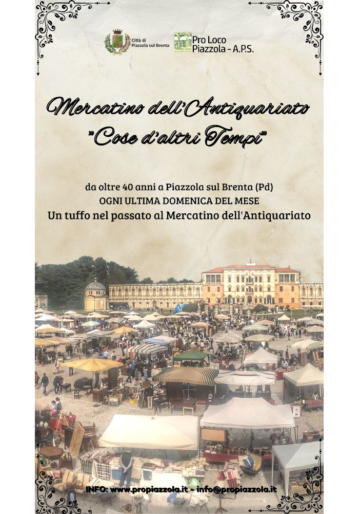 Scopri di più sull'articolo Mercatino dell’Antiquariato Cose d’altri Tempi