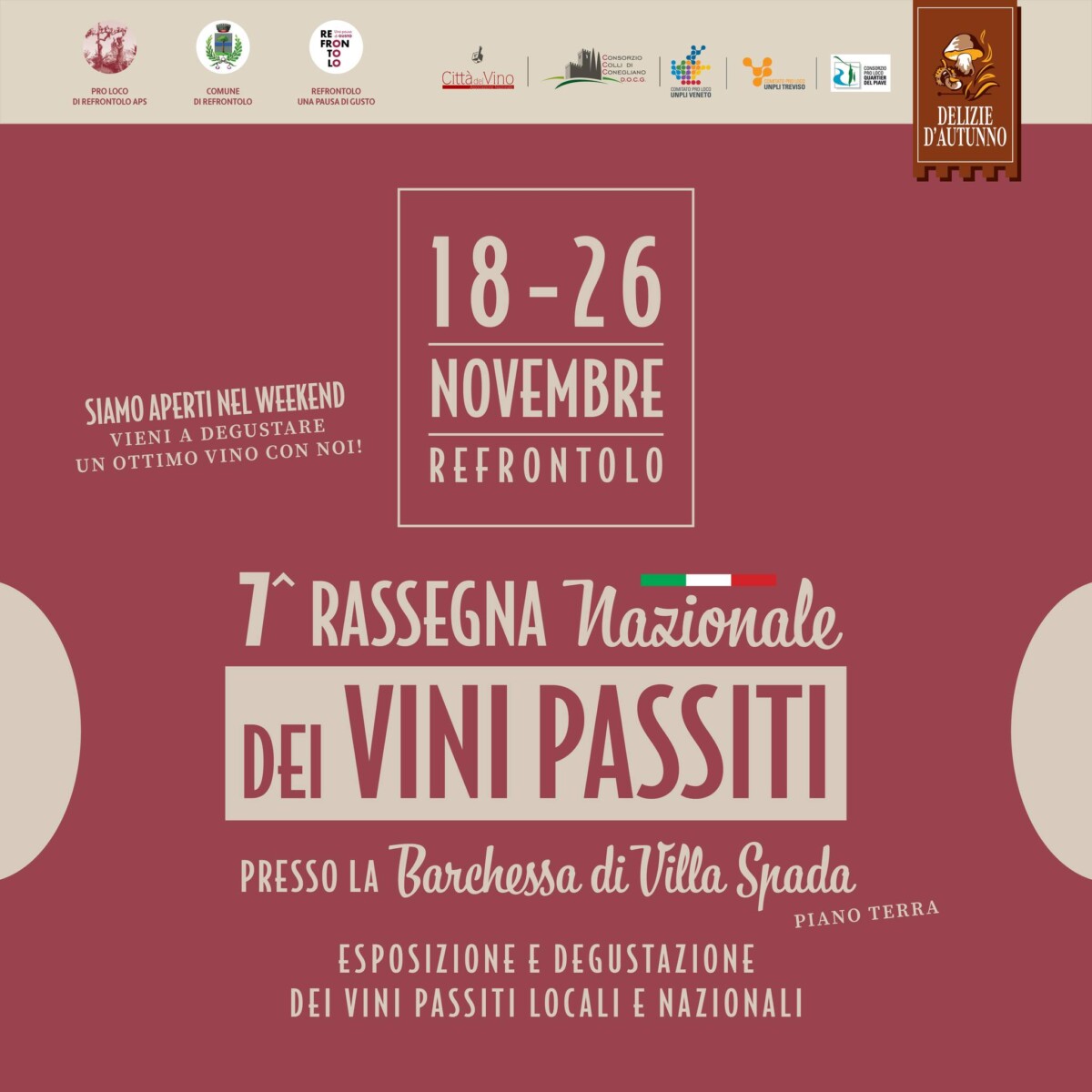 Read more about the article 7^Rassegna Nazionale dei Vini Passiti