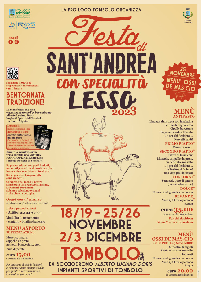 Scopri di più sull'articolo Festa Sant’Andrea con Specialità Lesso