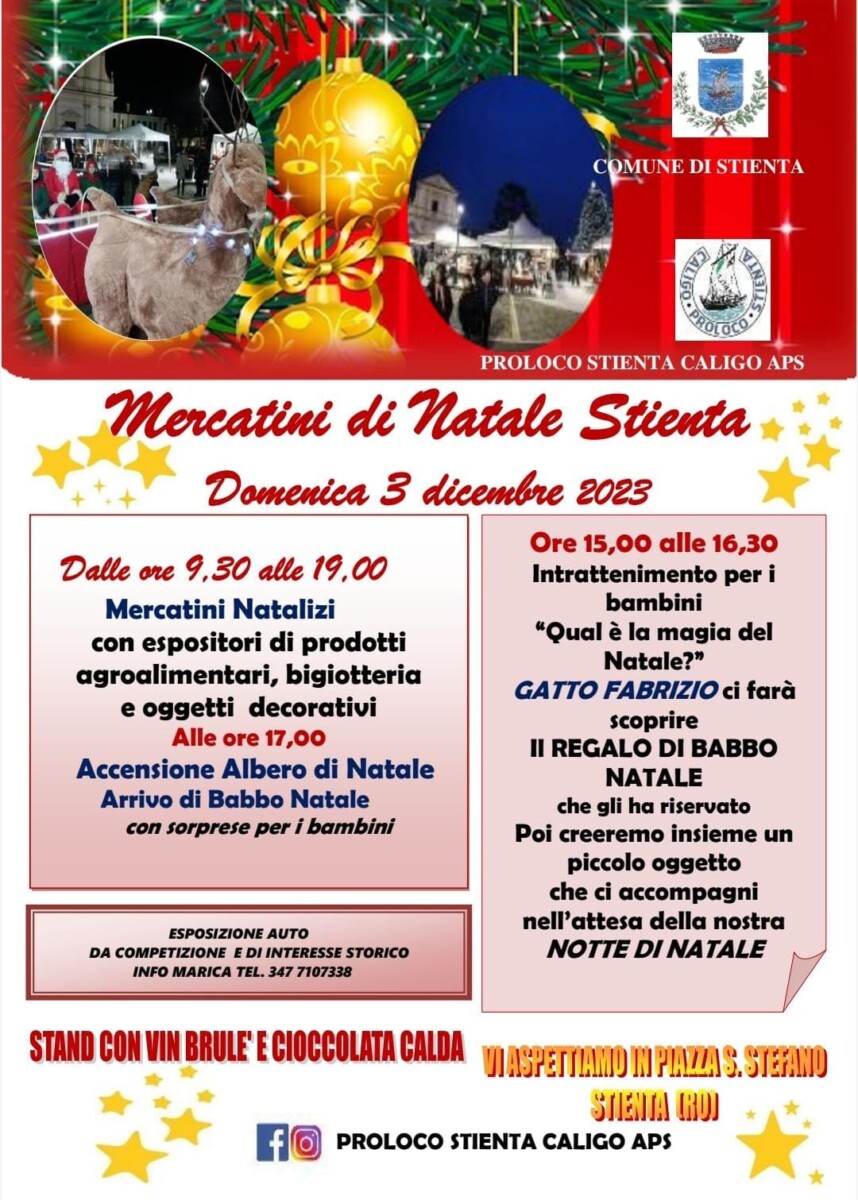 Scopri di più sull'articolo Mercatini di Natale Stienta