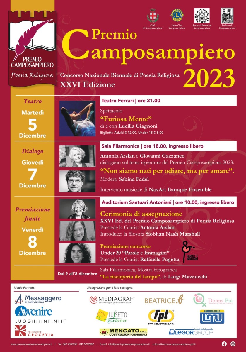 Scopri di più sull'articolo XXVI Edizione del Premio Camposampiero