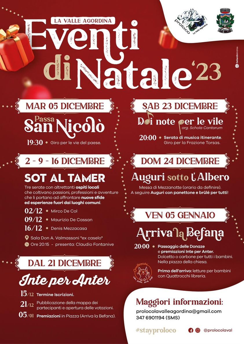 Scopri di più sull'articolo La Valle Agordina Eventi di Natale