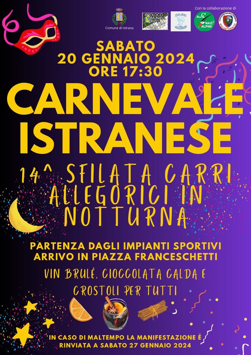 Scopri di più sull'articolo 14^ Edizione del Carnevale Istranese