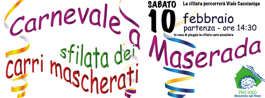 Scopri di più sull'articolo Carnevale a Maserada – Sfilata Annullata