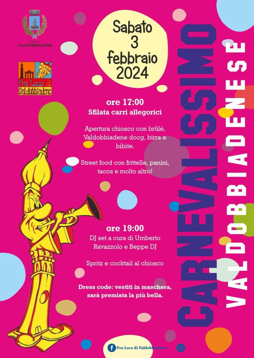 Scopri di più sull'articolo Carnevalissimo Valdobbiadenese
