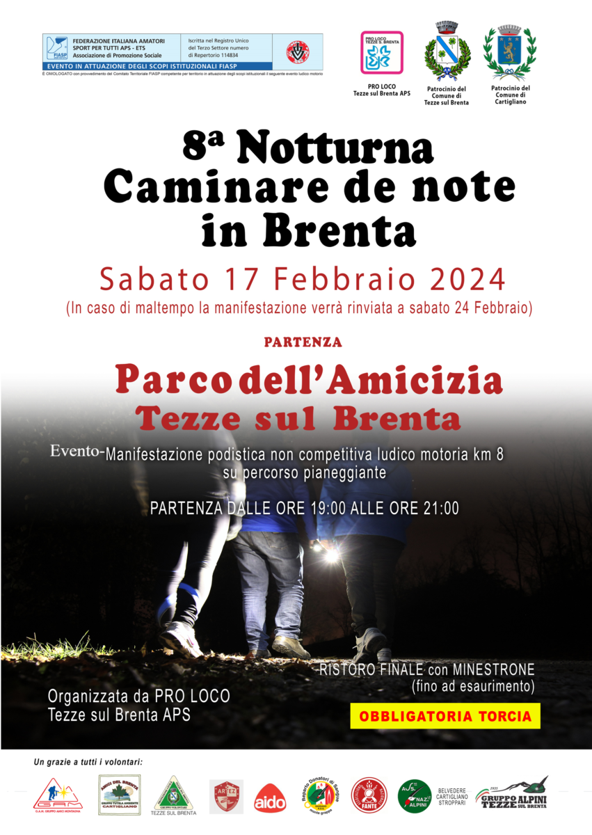 Read more about the article 8^ Notturna, Caminare de note in Brenta