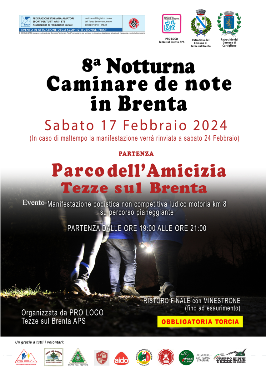 Scopri di più sull'articolo 8^ Notturna, Caminare de note in Brenta