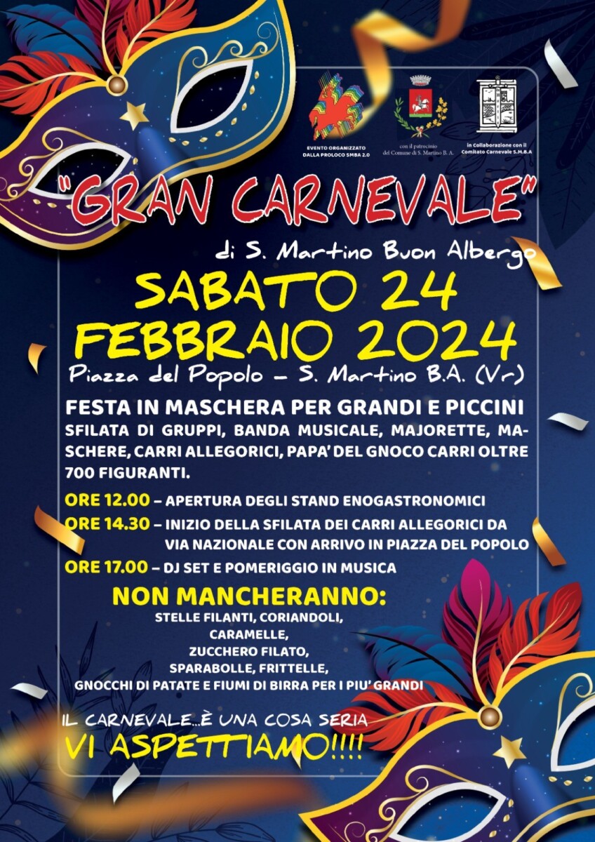 Scopri di più sull'articolo Gran Carnevale di San Martino Buon Albergo
