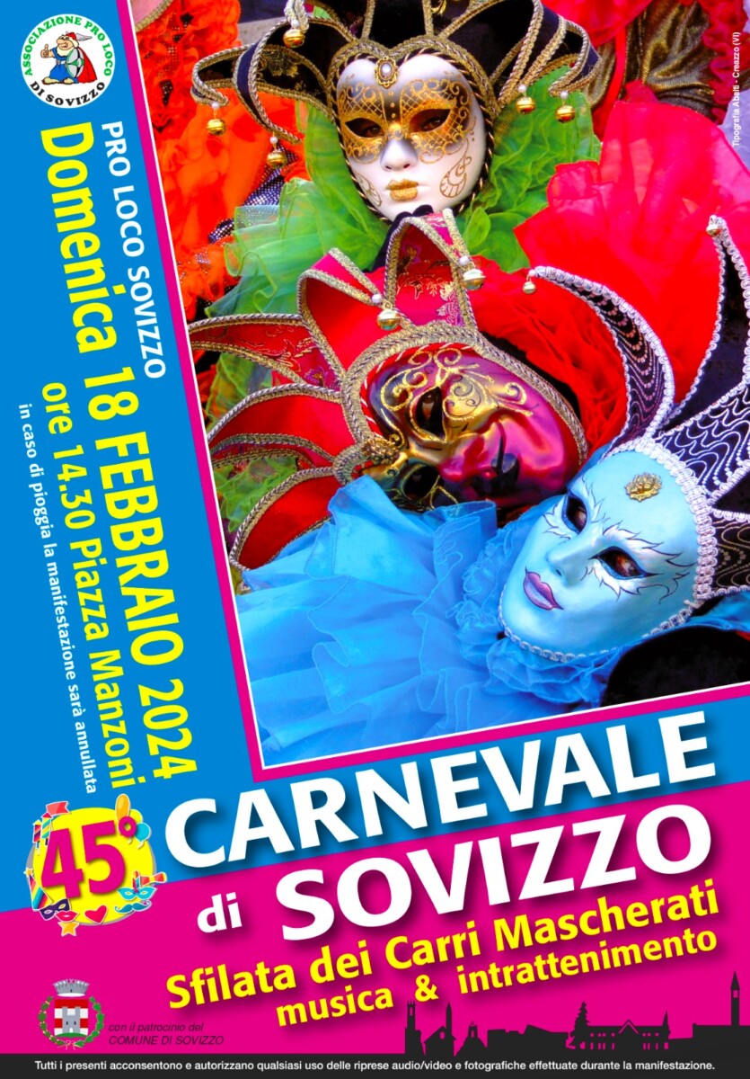 Scopri di più sull'articolo 45° Carnevale di Sovizzo