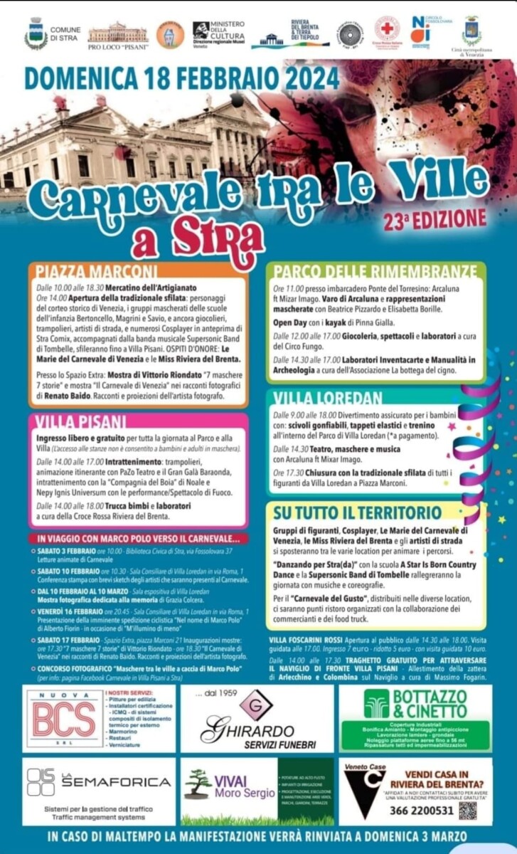 Scopri di più sull'articolo Carnevale tra le Ville a Stra