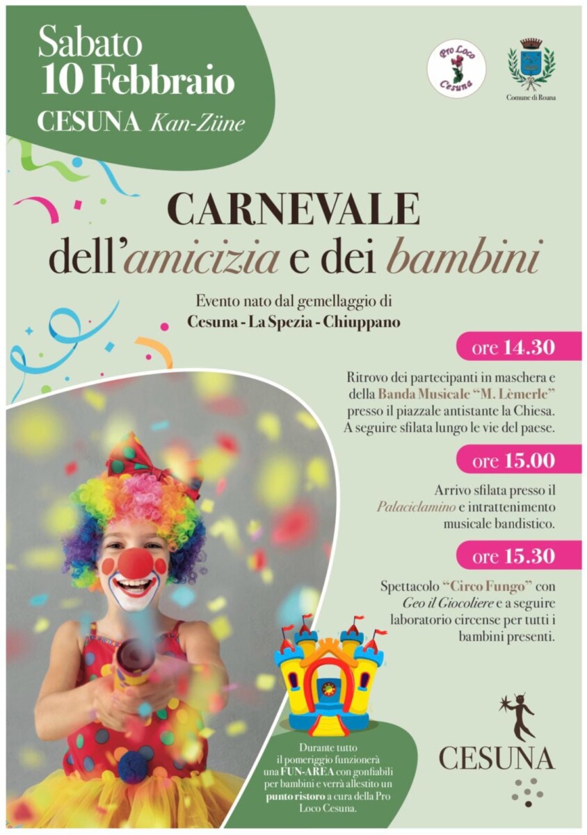 Scopri di più sull'articolo Carnevale dell’ Amicizia e dei Bambini