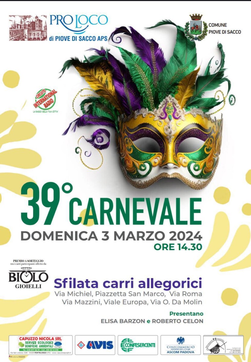 Scopri di più sull'articolo 39° Carnevale Piove di Sacco