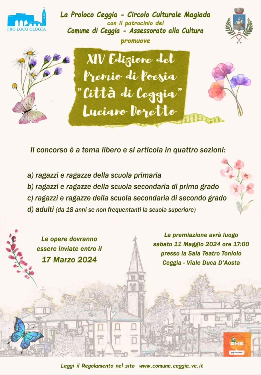 Scopri di più sull'articolo XIV Edizione del Premio di Poesia “Luciano Doretto”
