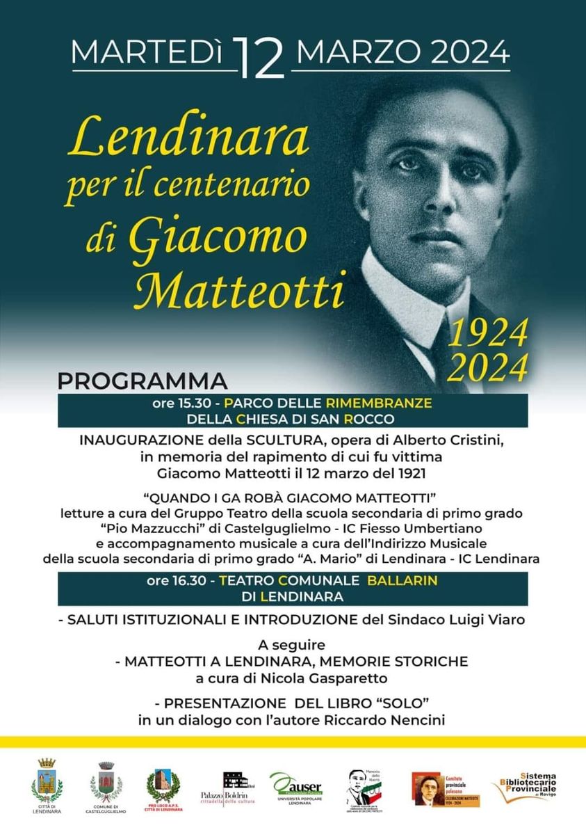 Scopri di più sull'articolo Lendinara per il Centenario di Giacomo Matteotti