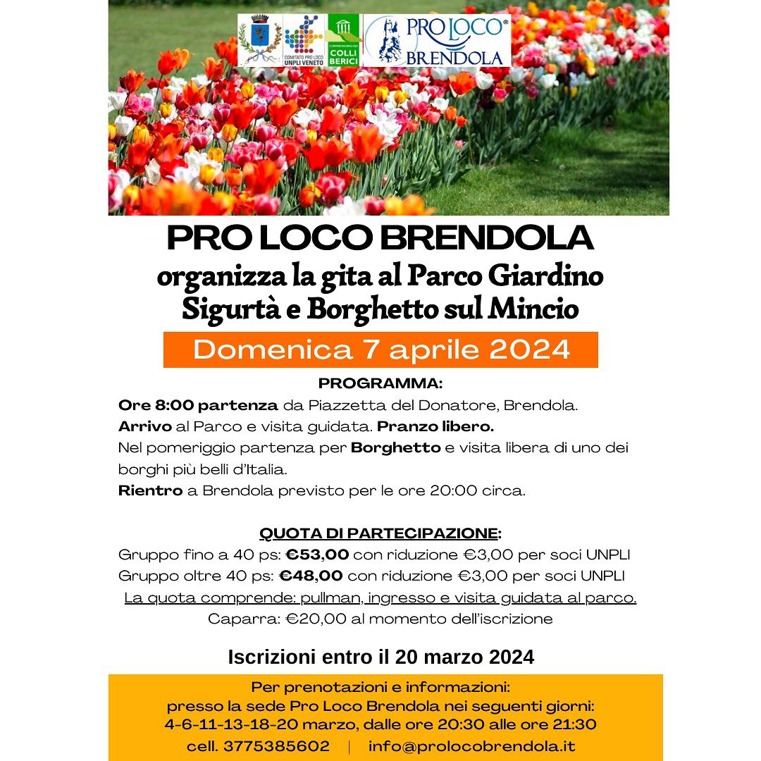Read more about the article Pro Loco Brendola Gita al Parco Giardino Sigurtà