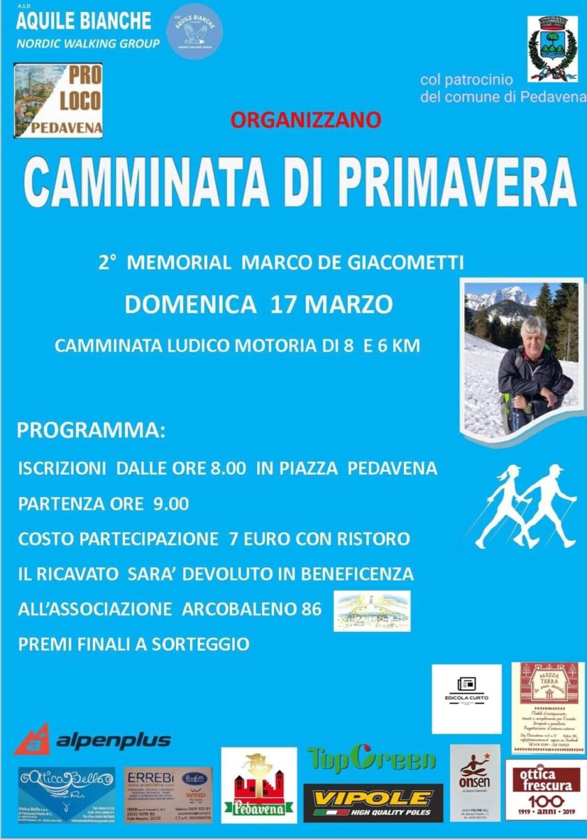 Scopri di più sull'articolo Camminata di Primavera – 2° Memorial Marco De Giacometti