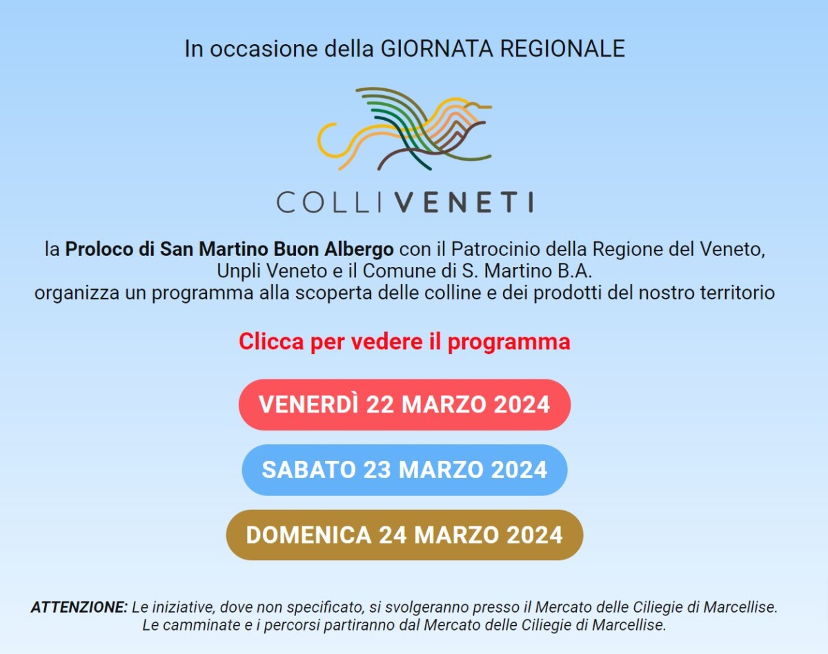 Read more about the article Giornata Regionale Colli Veneti
