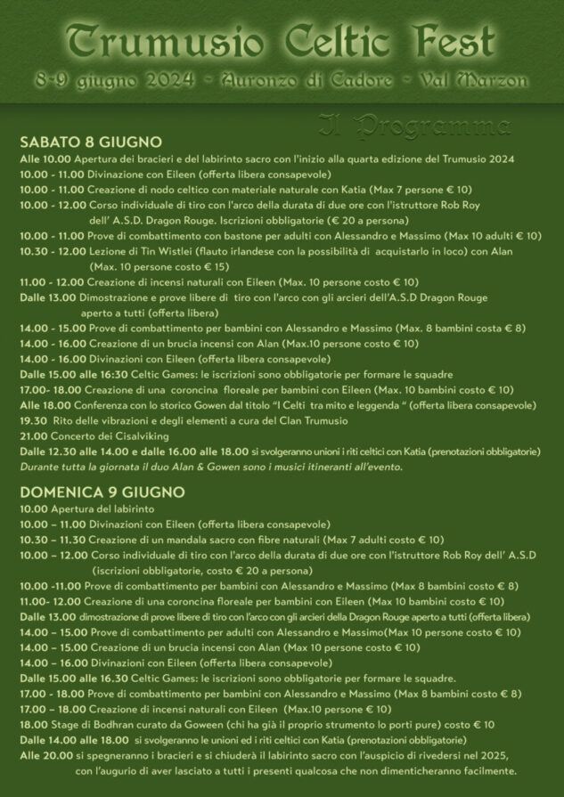 Programma Trumusio Celtic Fest